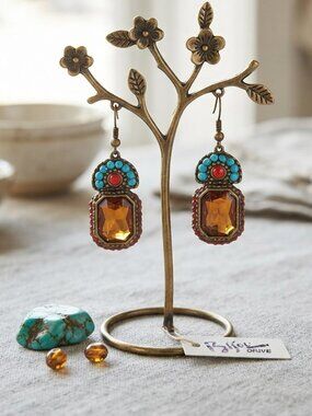 Bijou Vintage-Inspired Dangle Earrings